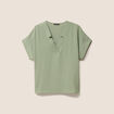 Blouse fluide manches courtes vert clair femme