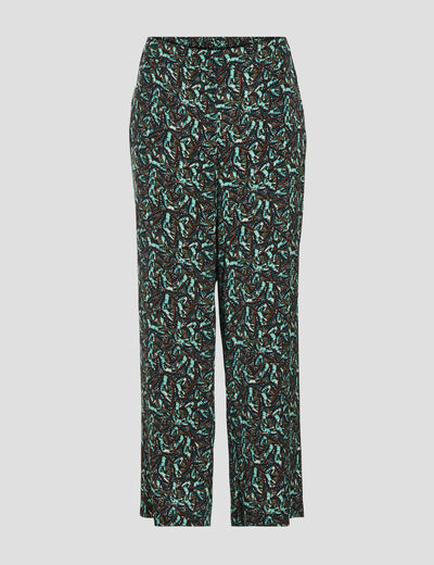 Pantalon flou vert pastel femme