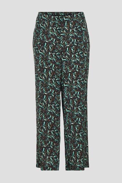 Pantalon flou vert pastel femme