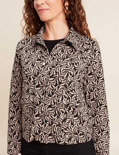 Veste droite doublée noir femme