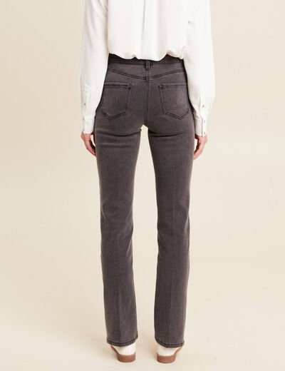 jean bootcut taille standard denim gris femme