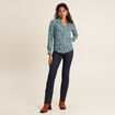 Chemise manches longues bleu ciel femme