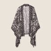 Kimono imprimé noir femme