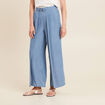 Pantalon large avec pans denim double stone femme