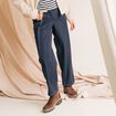 Pantalon coupe barrel denim brut femme