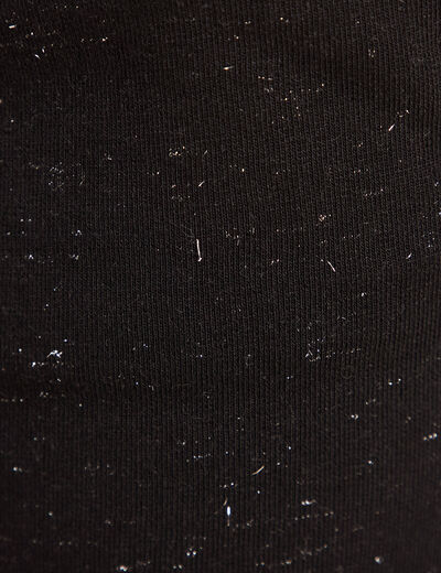 Jupe longue droite fluide noir femme