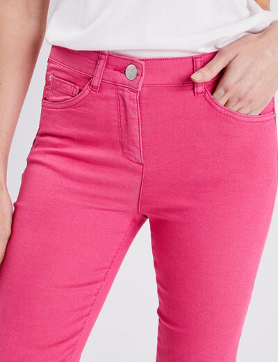 Pantacourt magique Le L&eacute;ger coupe droite rose framboise femme
