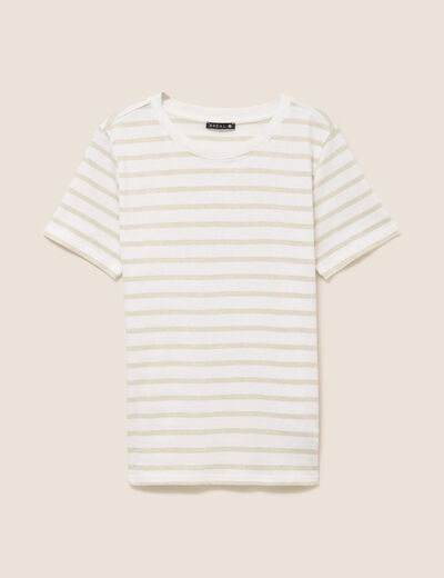 T-shirt manches courtes blanc femme
