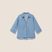 Chemise ample manches 3/4 col chemise denim double stone femme