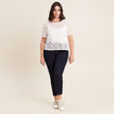 T-shirt manches courtes ecru femme