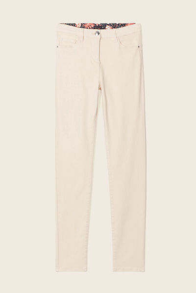 Jean magique ajusté taille standard ivoire femme