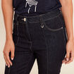 pantalon bootcut 7/8ème taille haute denim brut femme