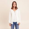 Gilet manches longues blanc femme