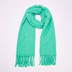 &Eacute;charpe &agrave; franges vert &eacute;meraude femme