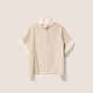 Poncho cape coupe ample ivoire femme