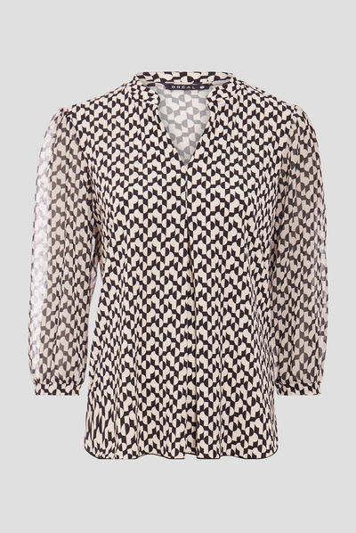 T-shirt manches 3/4 noir femme