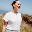 T-shirt manches courtes clous blanc femme