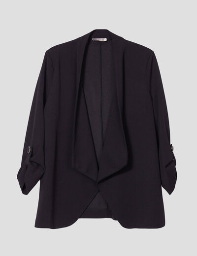 Veste esprit blazer droite noir femme