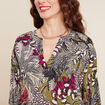Blouse manches 3/4 vert femme