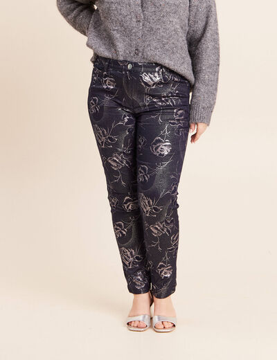 Pantalon magique Le L&eacute;ger enduit bleu femme