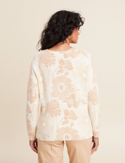Pull manches longues marron femme