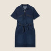 Robe ajustée en jean denim brut femme