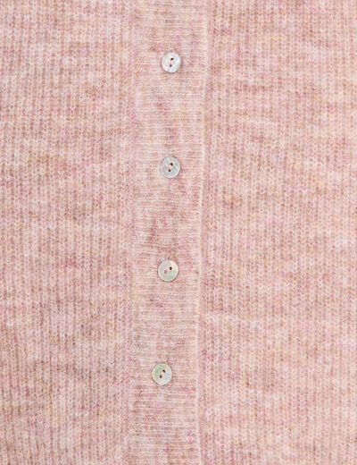 Gilet droit mi-long sans manches creme femme