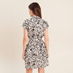 Robe droite zipp&eacute;e blanc femme