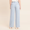 Pantalon large doubl&eacute; fluide denim bleach femme