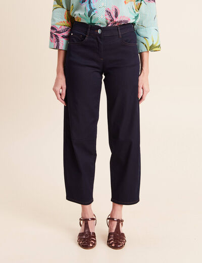Pantalon magique Le L&eacute;ger coupe barrel denim brut femme