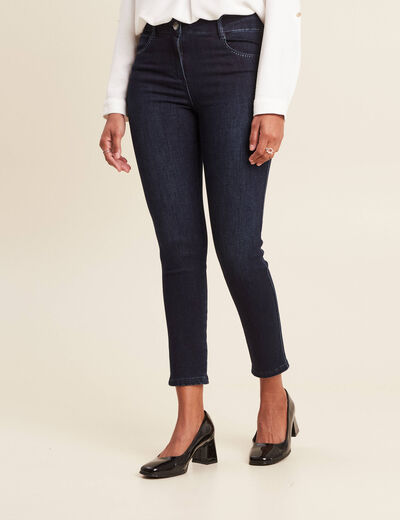 Jean ajusté 7/8ème denim brut femme