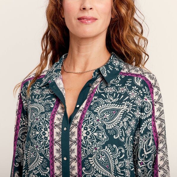 chemise manches longues vert femme Chemise manches longues vert femme