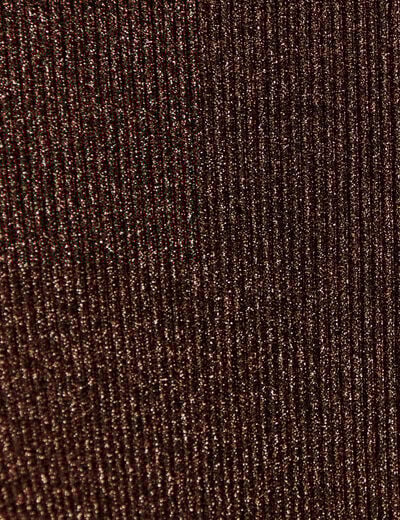 Pantalon flou effet tricoté couleur cuivre femme