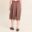 Jupe culotte marron femme