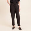 Jogging imprim&eacute; l&eacute;opard taille bascul&eacute;e marron femme
