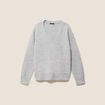 Pull col v &agrave; sequins gris clair femme