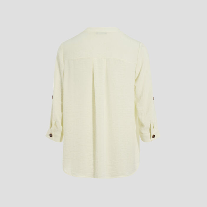 Blouse manches 3/4 jaune clair femme