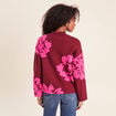 Pull col montant bordeaux femme