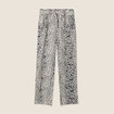 Pantalon flou taille haute ivoire femme