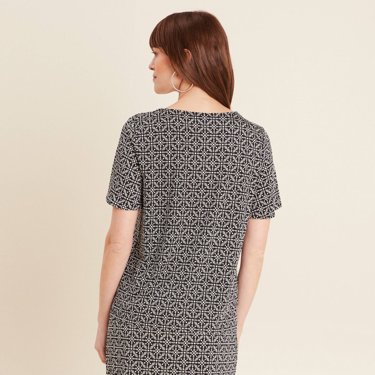 T-shirt manches courtes noir femme