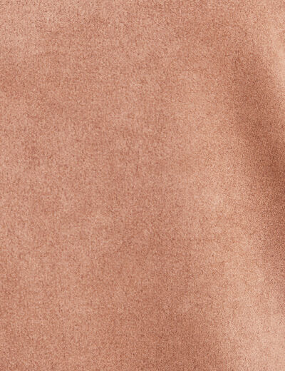 Top cintré sans manches col rond camel femme