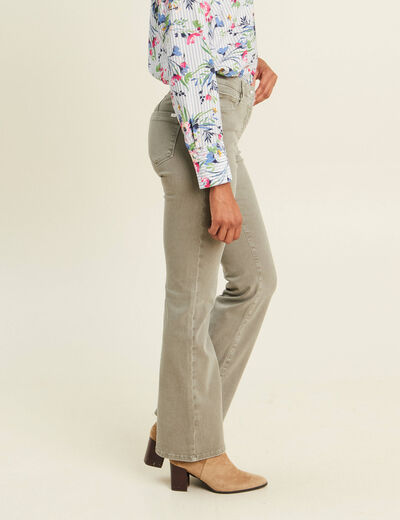 Jean magique L'Unique coupe bootcut vert kaki femme