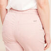 Pantacourt coupe mom large rose femme