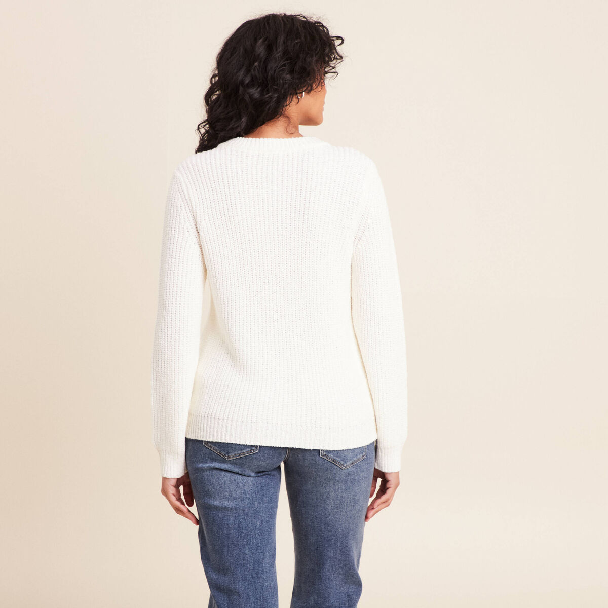 Bomber manches longues ecru femme
