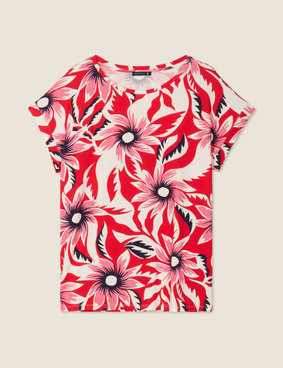 T-shirt manches courtes rouge femme