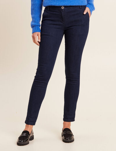 Jean ajusté denim brut denim brut femme