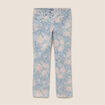 Jean coupe droite 7/8&egrave;me taille standard rose femme
