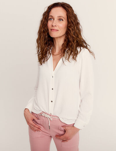 Chemise à manches longues ecru femme