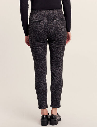 Pantalon tregging à pont noir femme