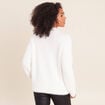 Pull col montant doux ecru femme